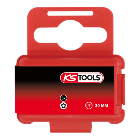 1/4" Embouts 5 pans percé, TS30, pack de 5