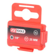 1/4" Embouts de vissage 6 pans avec tête arrondie, 25mm, 1/8", pack de 5-2