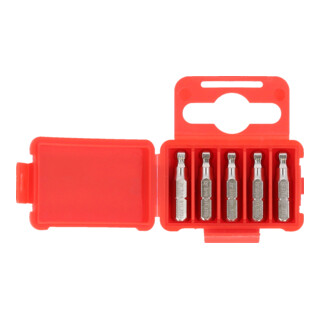 1/4" Embouts de vissage 6 pans avec tête arrondie, 25mm, 3/16", pack de 5