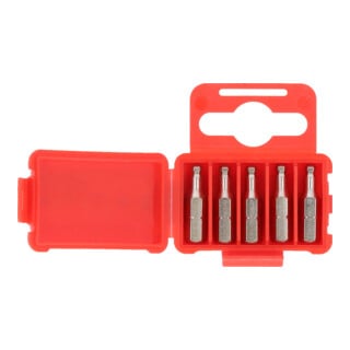 1/4" Embouts de vissage 6 pans avec tête arrondie, 25mm, 9/64", pack de 5