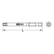 KS Tools 1/4"' TORSIONpower Embout TX, 75mm, avec trou de perçage-3