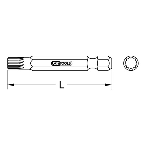 KS Tools 1/4"' CLASSIC Bit XZN