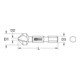 1/4" Forets aléseurs HSS 90° sur porte-embouts, 8,3 mm