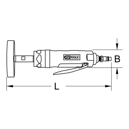 1/4" Gommeuse pneumatique, 2.600Tr/min