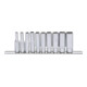 1/4" Jeu de douilles 12 pans, longues, 10 pcs.-1