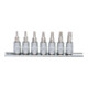 1/4" Jeu de douilles tournevis, TX, 7pcs., T10-T40-3