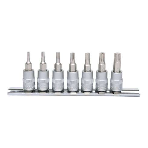 1/4" Jeu de douilles tournevis, TX, 7pcs., T10-T40
