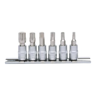 1/4" Jeu de douilles tournevis XZN, 6 pcs., M4-M10