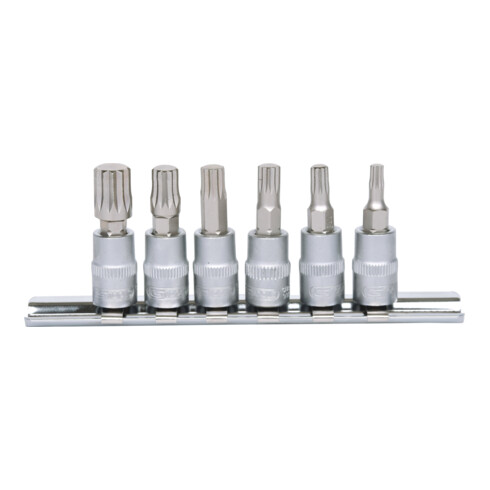 1/4" Jeu de douilles tournevis XZN, 6 pcs., M4-M10