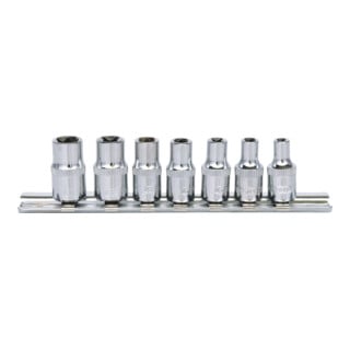 1/4" Jeu de douilles TX E CHROMEplus, 7 pcs.