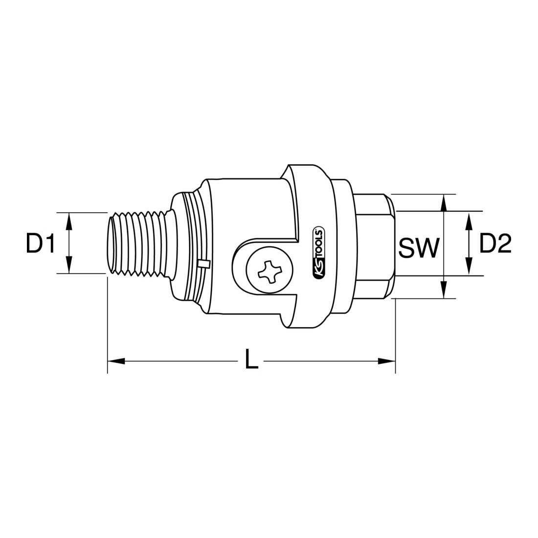 1/4" Lubrificateur pour machines pneumatiques, 54mm