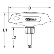 1/4" Poignée à cliquet, 45 dents-3