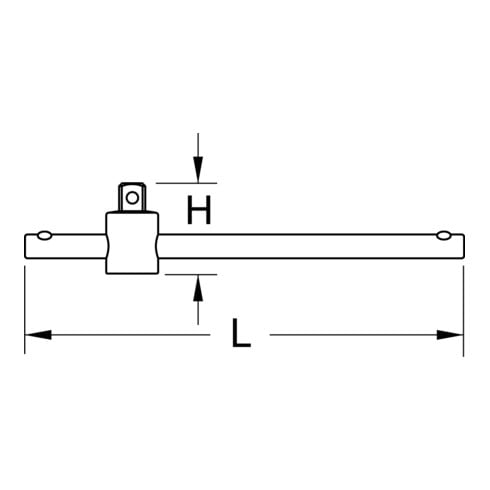 KS Tools Poignée en T avec bloc coulissant