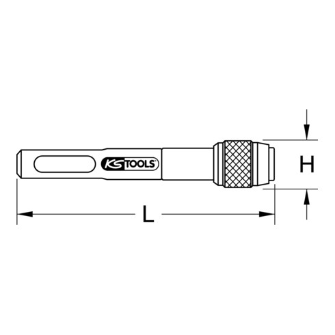 1/4" Porte-embout à verrouillage SDS 78mm