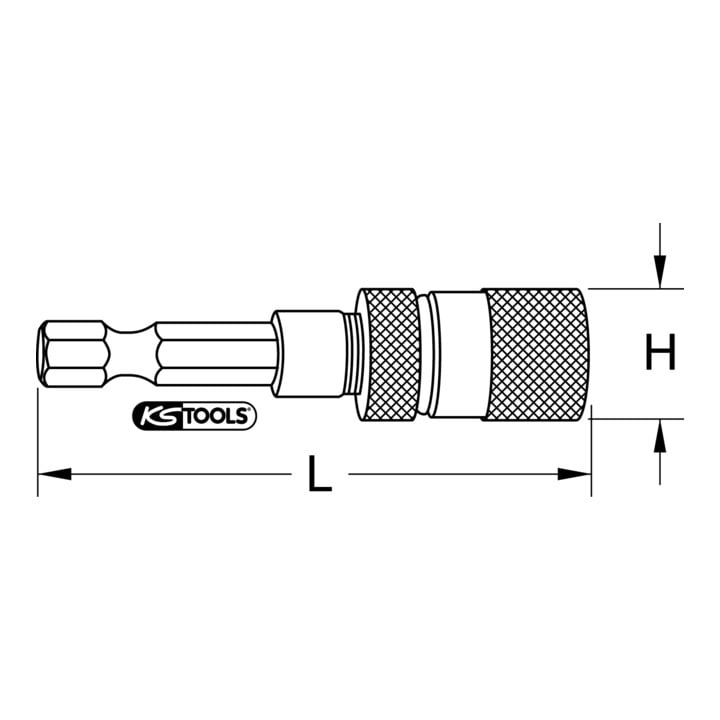 1/4" Porte-embouts magnétique avec réglage de profondeur