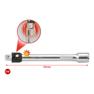 KS Tools Rallonge 1/4" CHROMEplus avec verrouillage