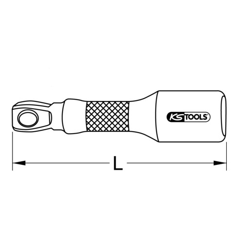 KS Tools rallonge inclinable 1/4" avec entraînement hexagonal