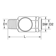 1/4" Régulateur, laiton, 11x13mm-3