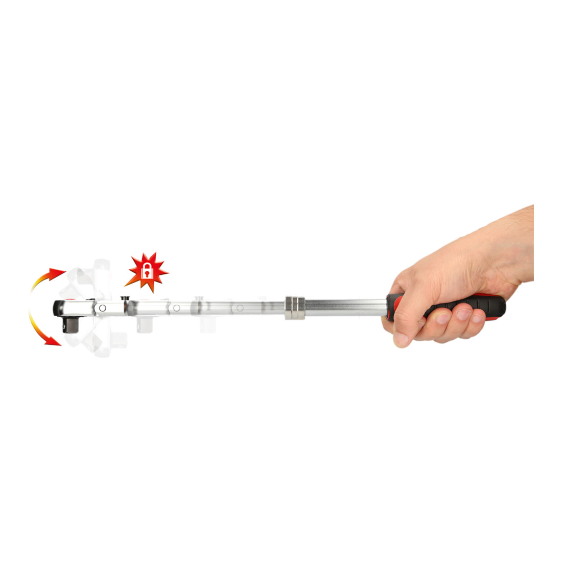 1/4" SlimPOWERCliquet réversible d'articulation de télescope, 72 crans
