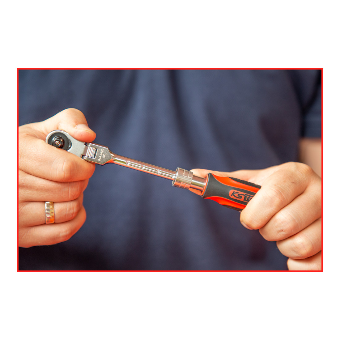 1/4" SlimPOWERCliquet réversible d'articulation de télescope, 72 crans