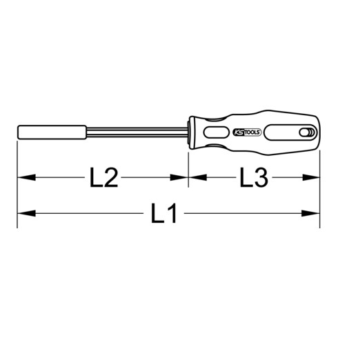 1/4" Tournevis porte-embouts ERGOTORQUE, 250mm