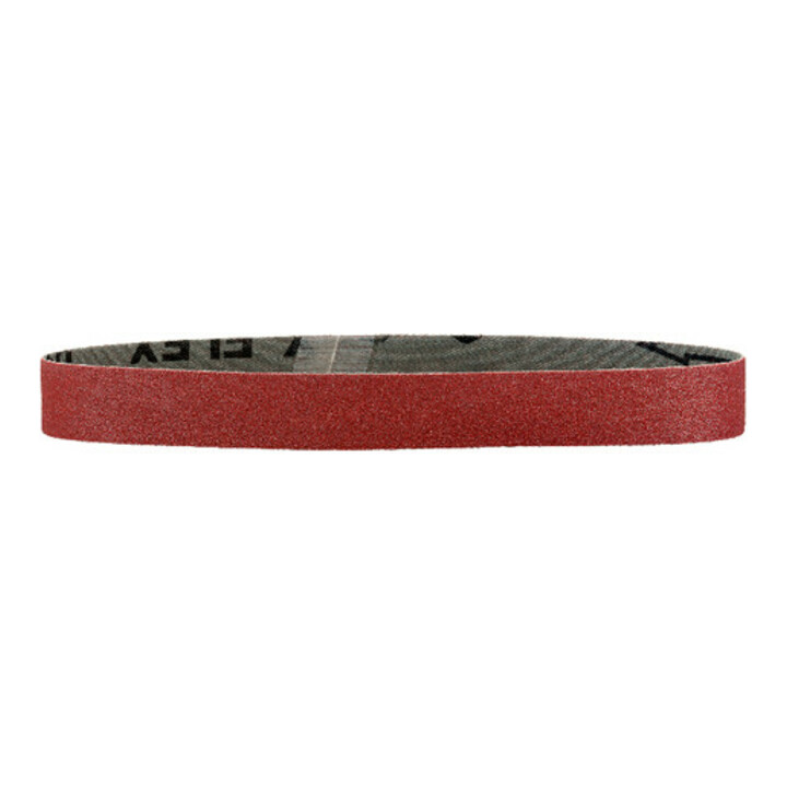 10 bandes abrasives 30 x 533 mm, P180, corindon brun, pour meuleuses de tubes sans fil metabo