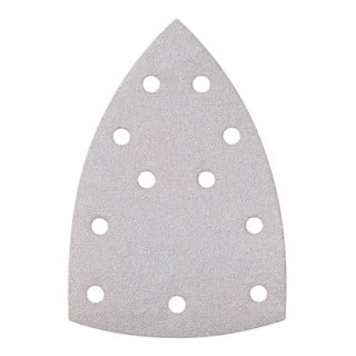 Feuilles abrasives adhésives Metabo 100x150 mm, série ''professional'', pour peinture, vernis, spatule, deux pièces, perforées, ponçage multiple