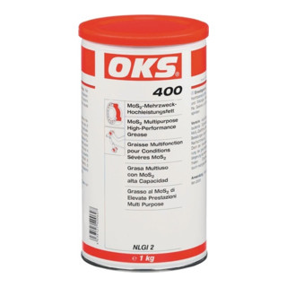 Mehrzweck-Hochleistungsfett OKS 400 mit MoS2 NLGI-Klasse 2 schwarz Dose 1kg