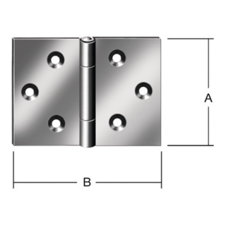 Scharnier DIN 7954 D 40x60mm breit
