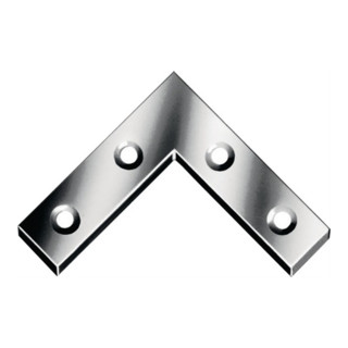Flachwinkel L.75 x 75mm B.12mm S.1,5mm STA verz.Vormann