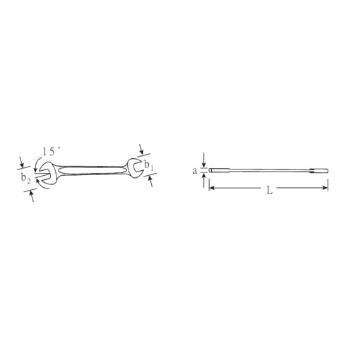 Stahlwille Double clé à fourche Motor Customs