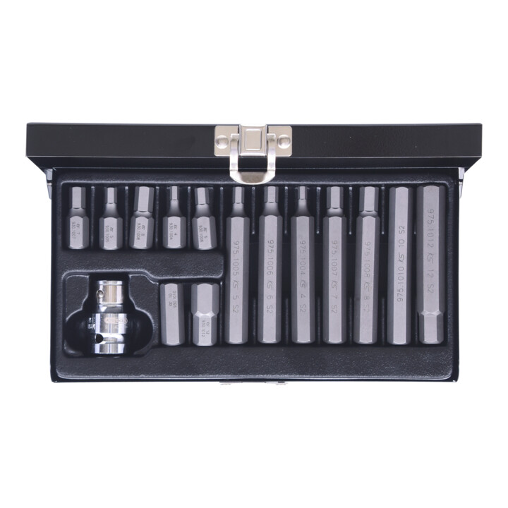 10mm Coffret d'embouts, 15 pcs., 6 pans
