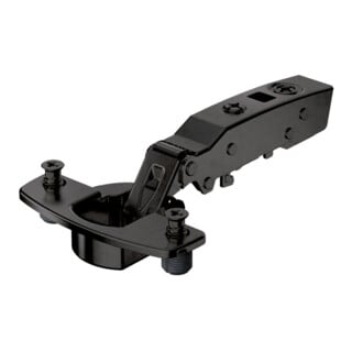 110Grad-Scharnier Sensys 8645i 12,5 mm vorlieg m vorm.Spreizmuff schwarz HETTICH