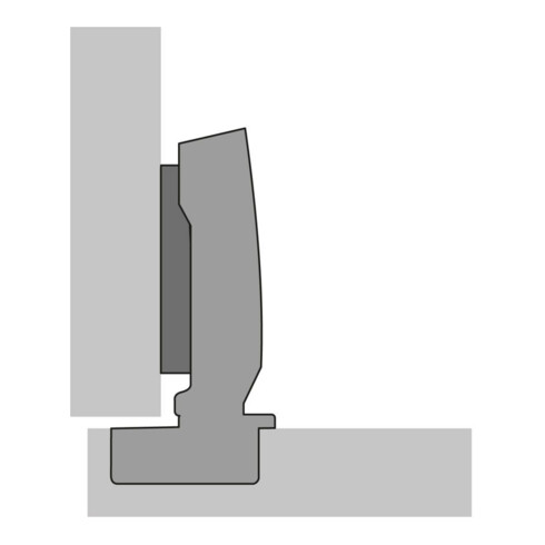 110Grad-Scharnier Sensys 8645i 12,5 mm vorlieg m vorm.Spreizmuff schwarz HETTICH