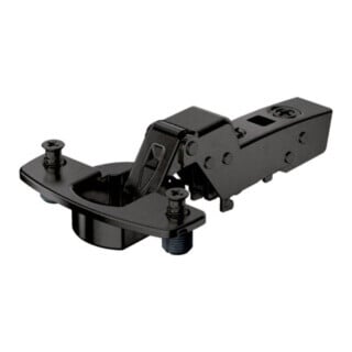 110Grad-Scharnier Sensys 8645i -4mm einliegd m vorm.Spreizmuff schwarz HETTICH
