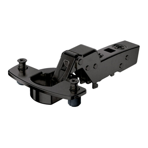 110Grad-Scharnier Sensys 8645i -4mm einliegd m vorm.Spreizmuff schwarz HETTICH