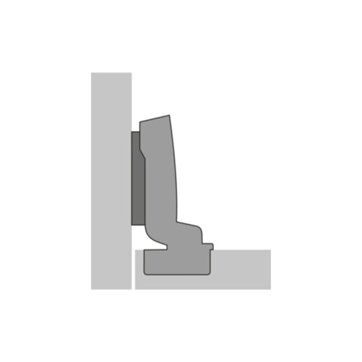 110Grad-Scharnier Sensys 8645i -4mm einliegd m vorm.Spreizmuff schwarz HETTICH