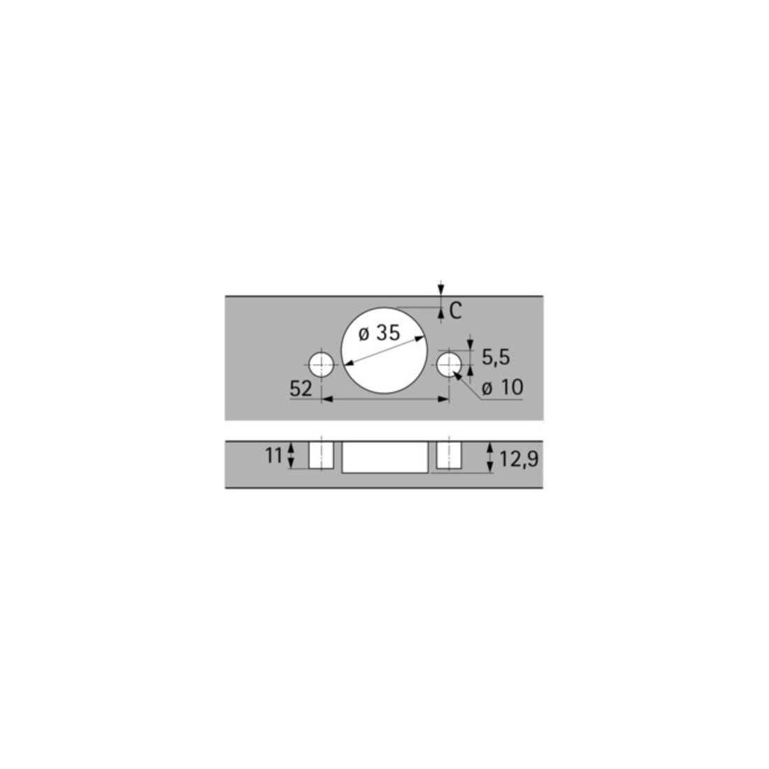 110Grad-Scharnier Sensys 8645i -4mm einliegd m vorm.Spreizmuff schwarz HETTICH