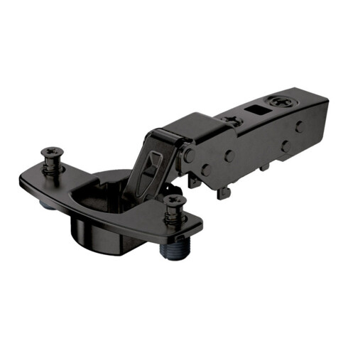 110Grad-Scharnier Sensys8645i 3mm halb vorlieg m vorm.Spreizmuff schwarz HETTICH