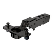 110Grad-Scharnier Sensys8645i 3mm halb vorlieg m vorm.Spreizmuff schwarz HETTICH