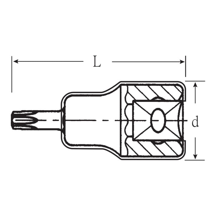 12174 VDE VDE douilles tournevis 3/8" T25
