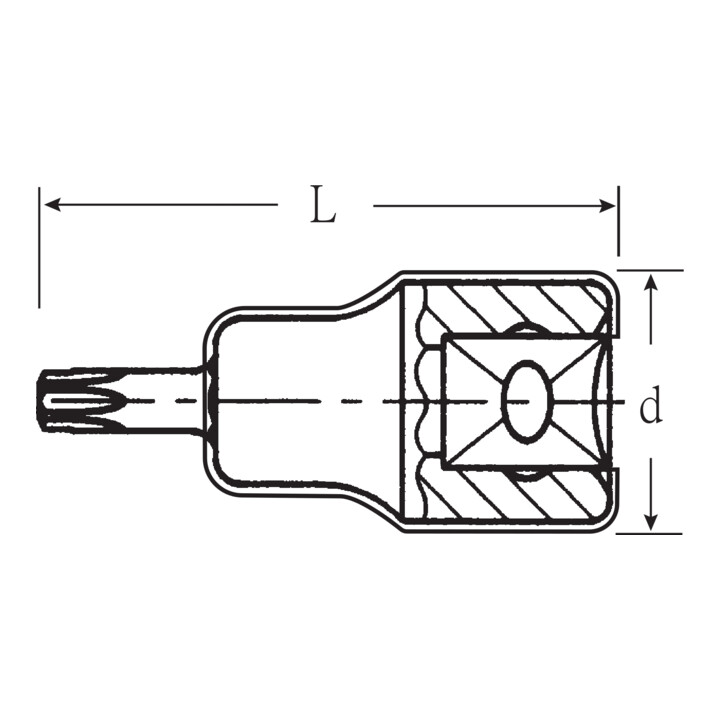 12174 VDE VDE douilles tournevis 3/8" T30