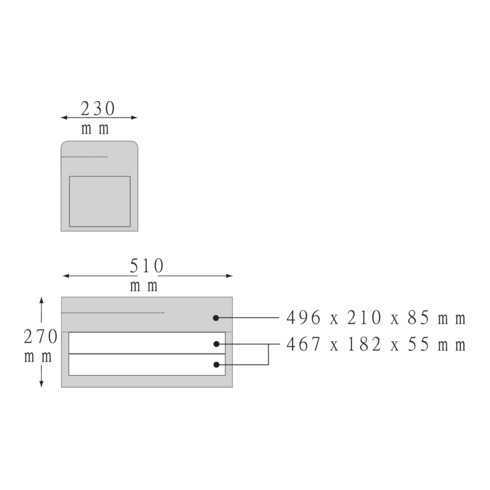 13216/2 Caisse à outils 2 Schubladen 10,3 kg
