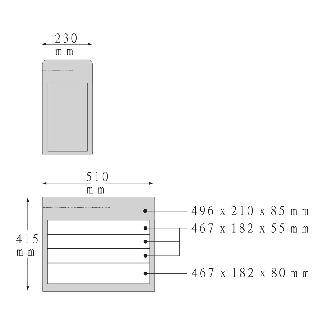 13216/4 Caisse à outils 4 Schubladen 14 kg