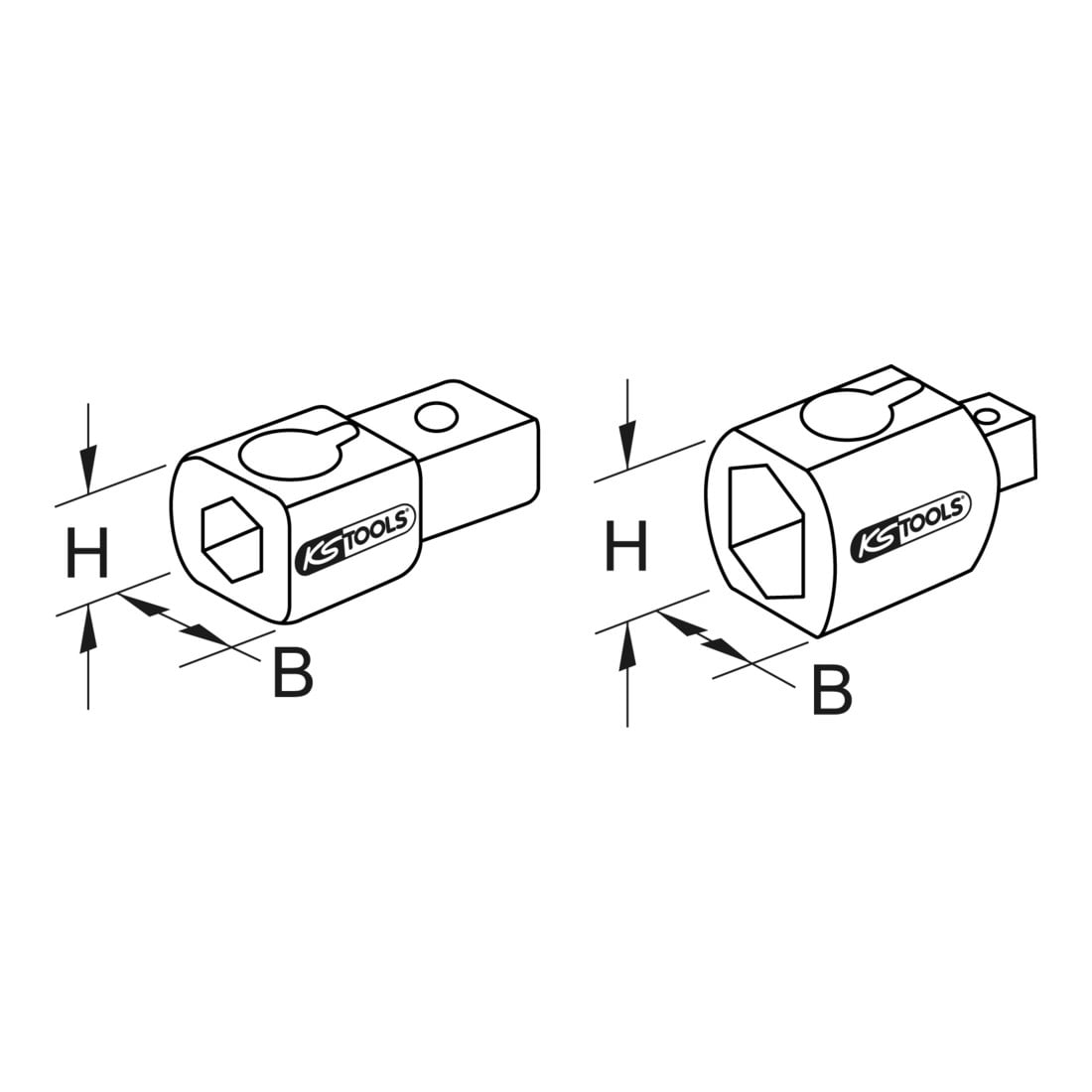 14x18mm Adaptateur à emmancher à 9x12mm
