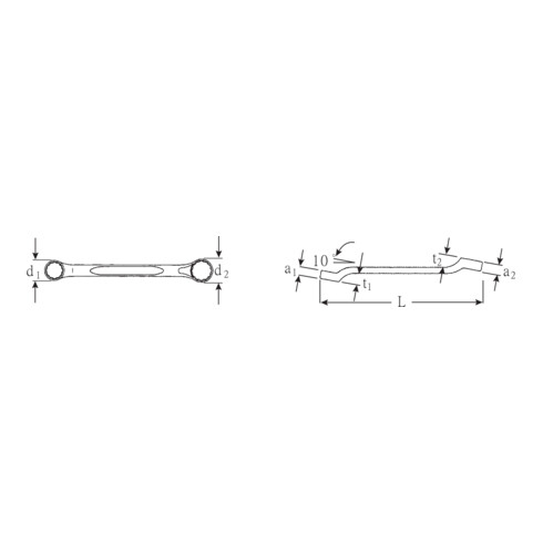 Stahlwille Clé à double pans 180a