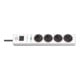 19.500A Overspanningsbeveiligingsstekkerdoos strip 4-voudig wit 2m H05VV-F 3G1,5-1