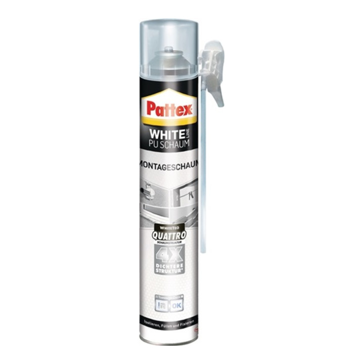 1K-Montageschaum White Line PUW75 750 ml B2 weiß m.Einw.-Handsch.Dose PATTEX
