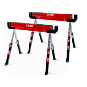 2 x Tréteau repliable/chevalet de sciage STIER réglable en hauteur, 590 kg