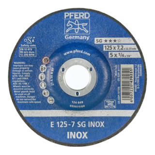 Pferd-Rüggeberg Schruppscheibe A30NSG V2A125x7,2mm gekr.